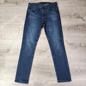 AG Adriano Goldschmied Prima Ankle Dark Wash Denim Cigarette Ankle Jean 27 R